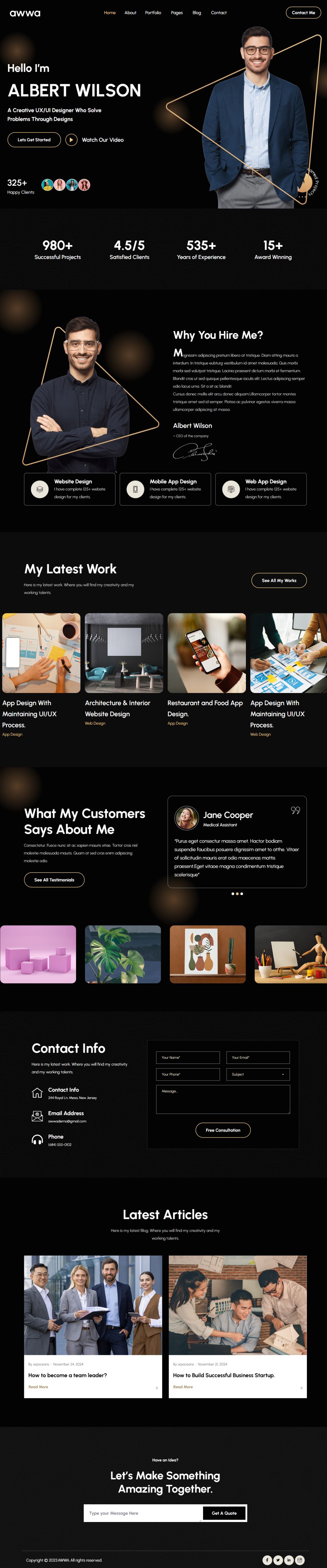 WordPress template ThemeForest Awwa