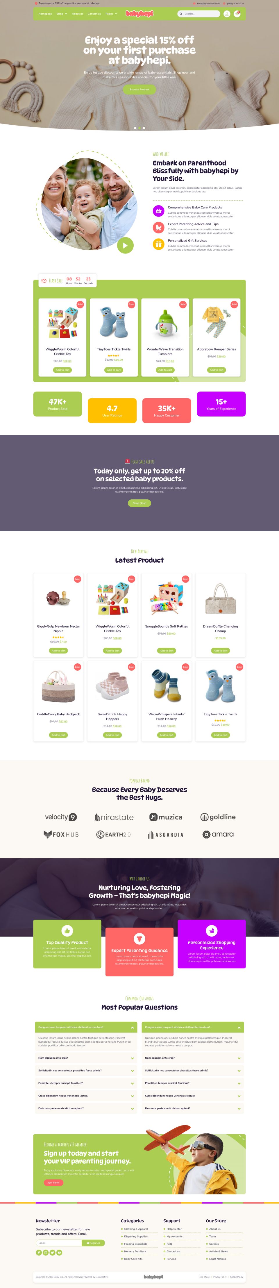 WordPress template ThemeForest BabyHepi