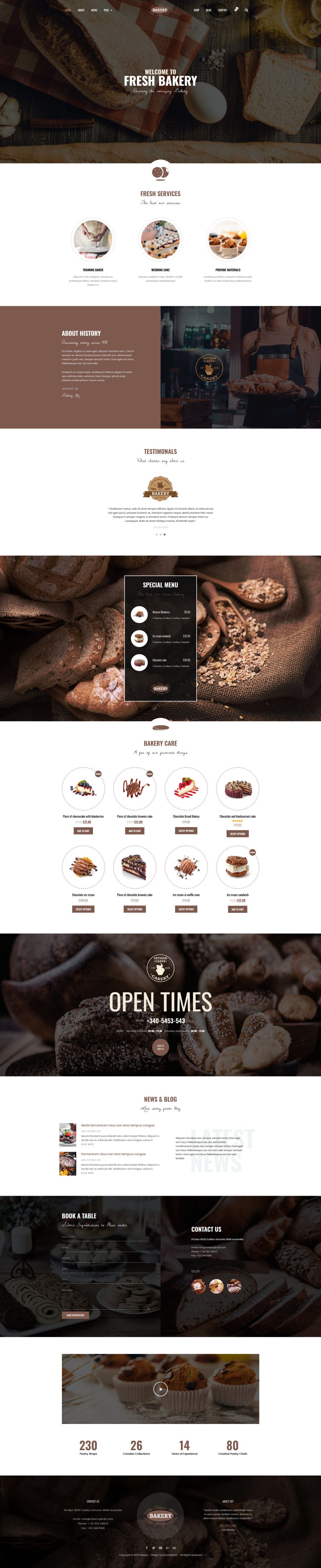 WordPress template ThemeForest Bake