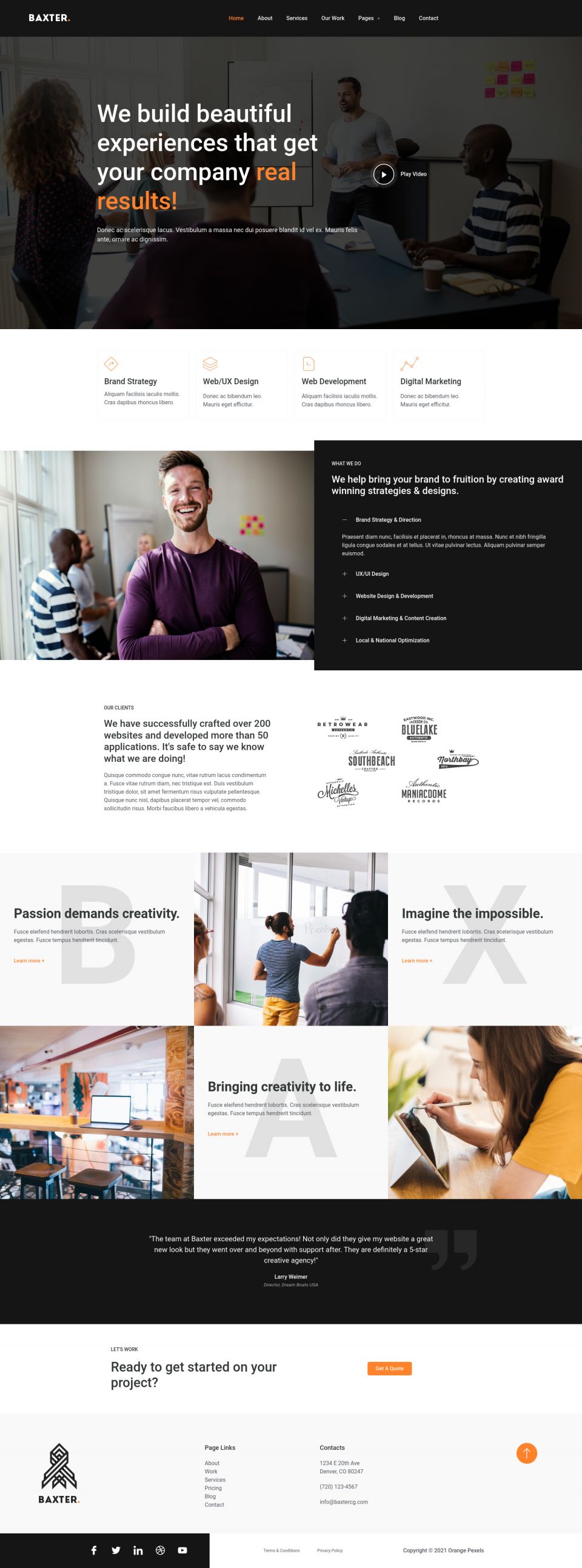 Template ThemeForest Baxter WordPress template ThemeForest Baxter