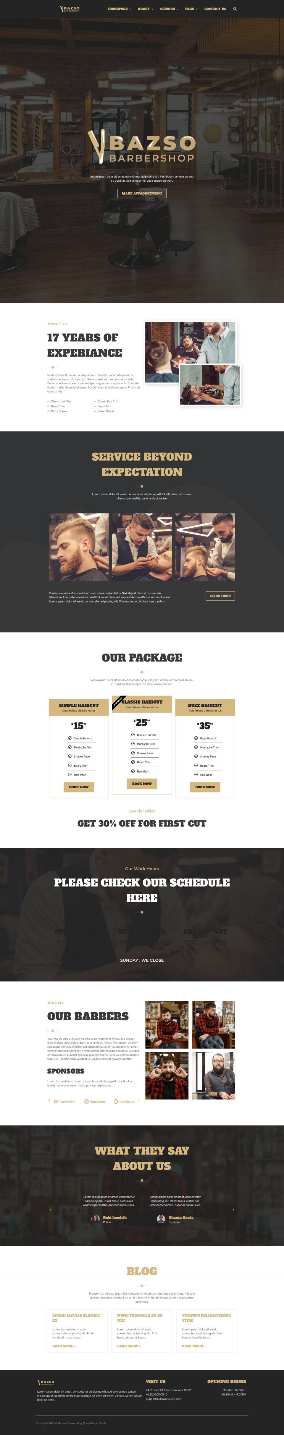 WordPress template ThemeForest Bazso
