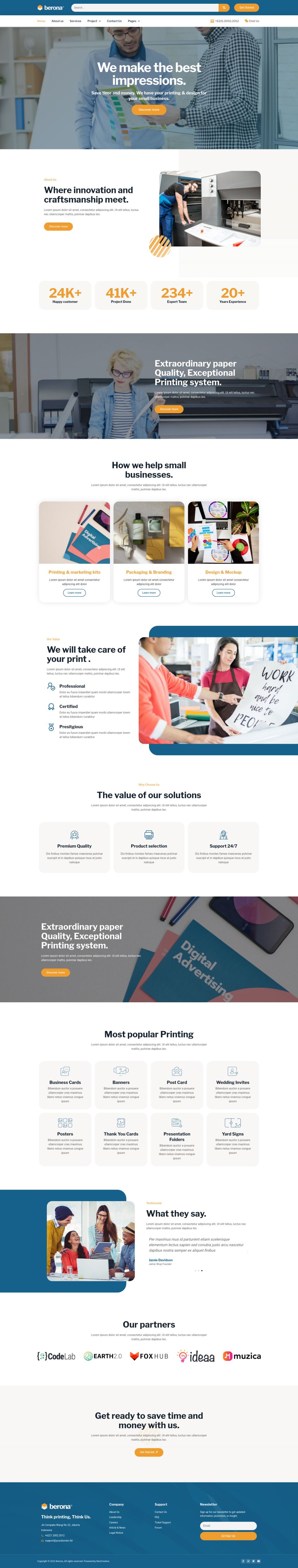 WordPress template ThemeForest Berona