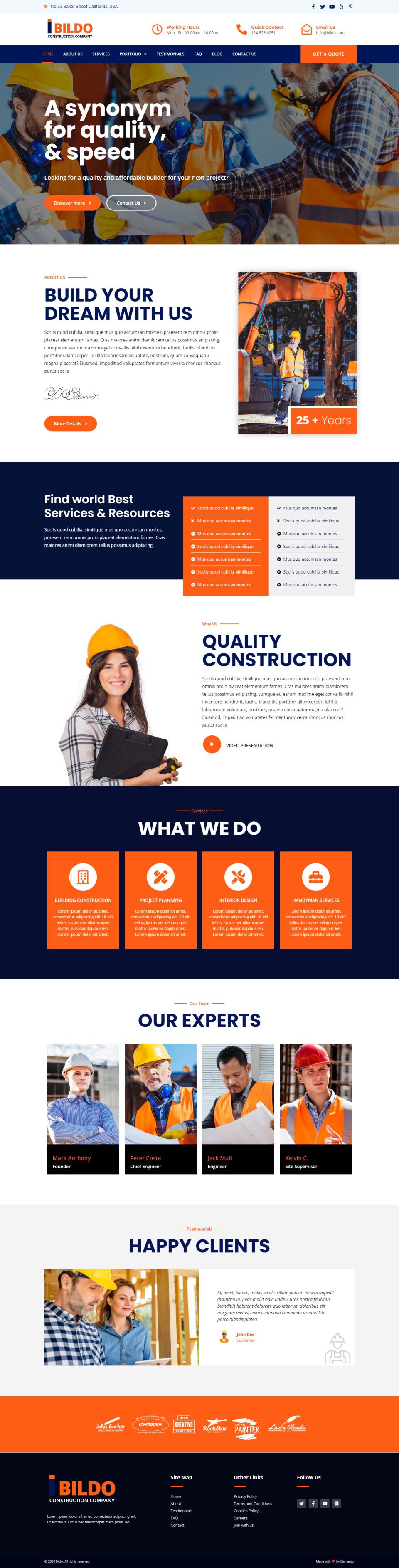 WordPress template ThemeForest Bildo