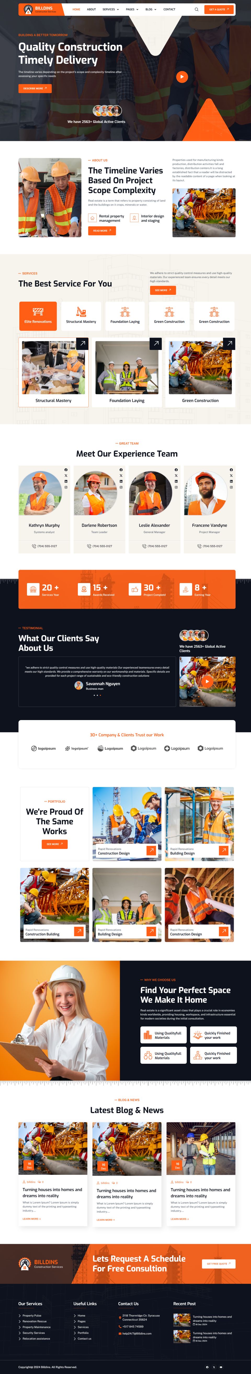 WordPress template ThemeForest Billdins
