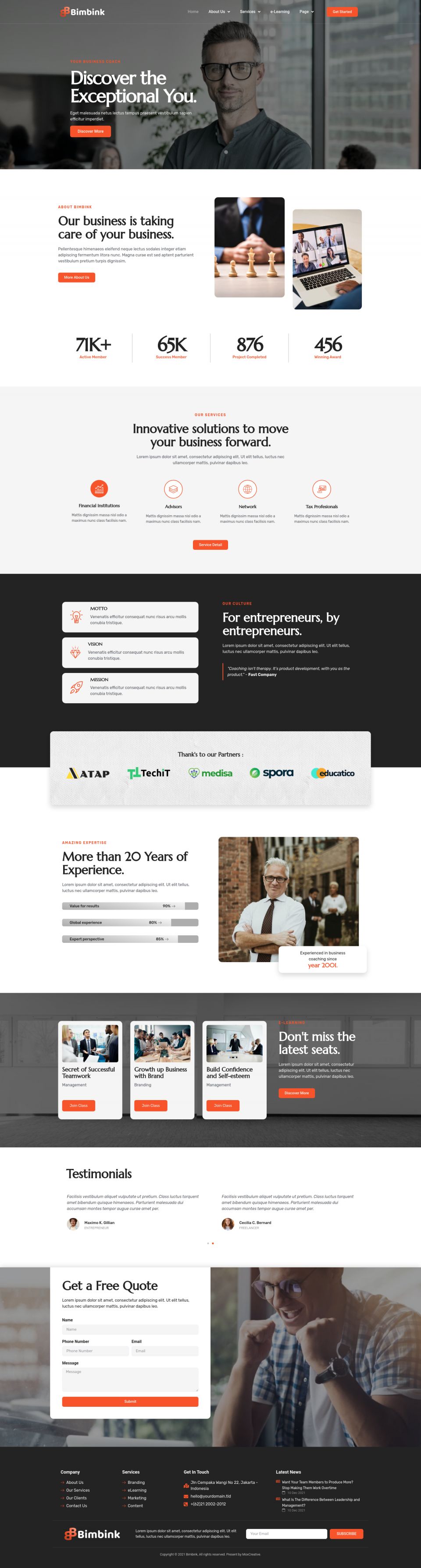 WordPress template ThemeForest Bimbink