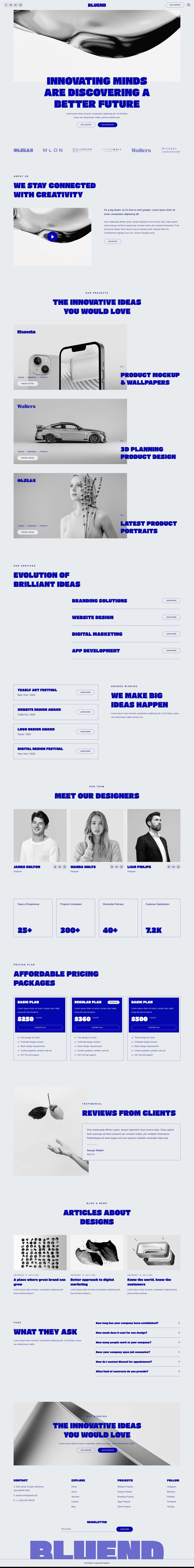 WordPress template ThemeForest Bluend