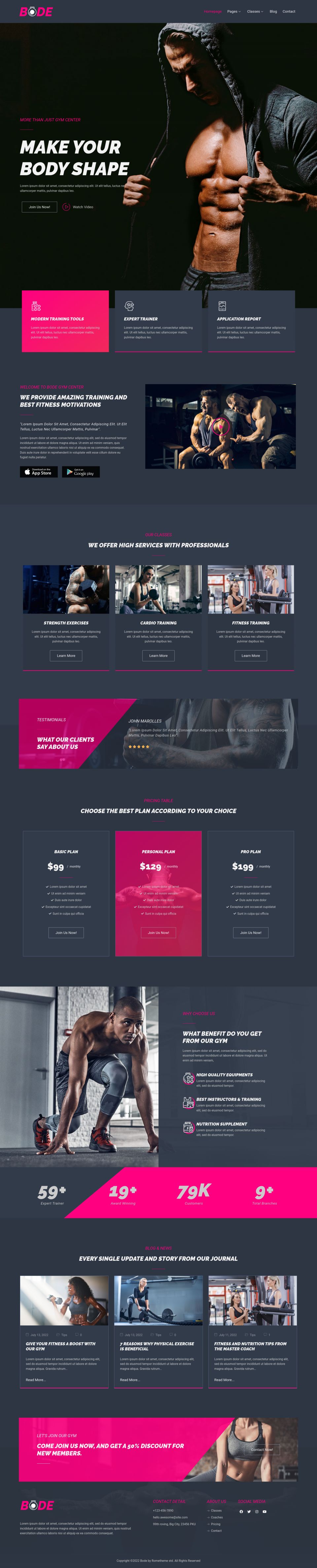 WordPress template ThemeForest Bode