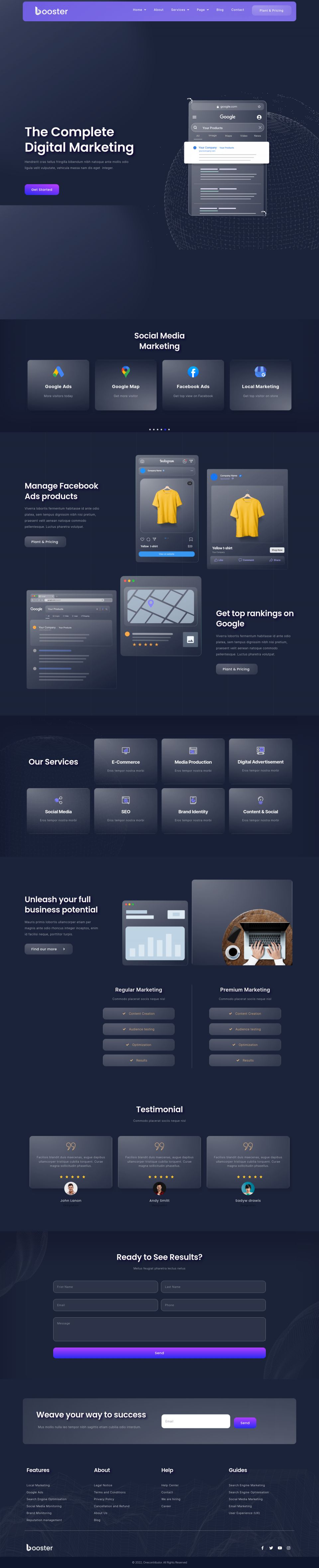 WordPress template ThemeForest Booster