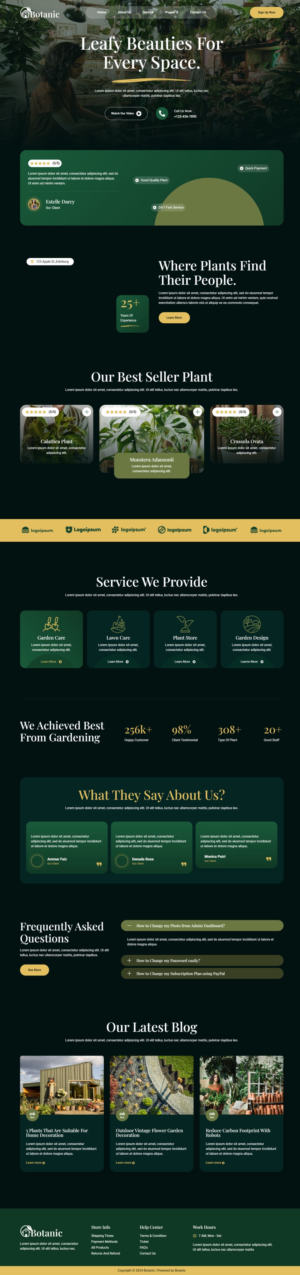 WordPress template ThemeForest Botanic