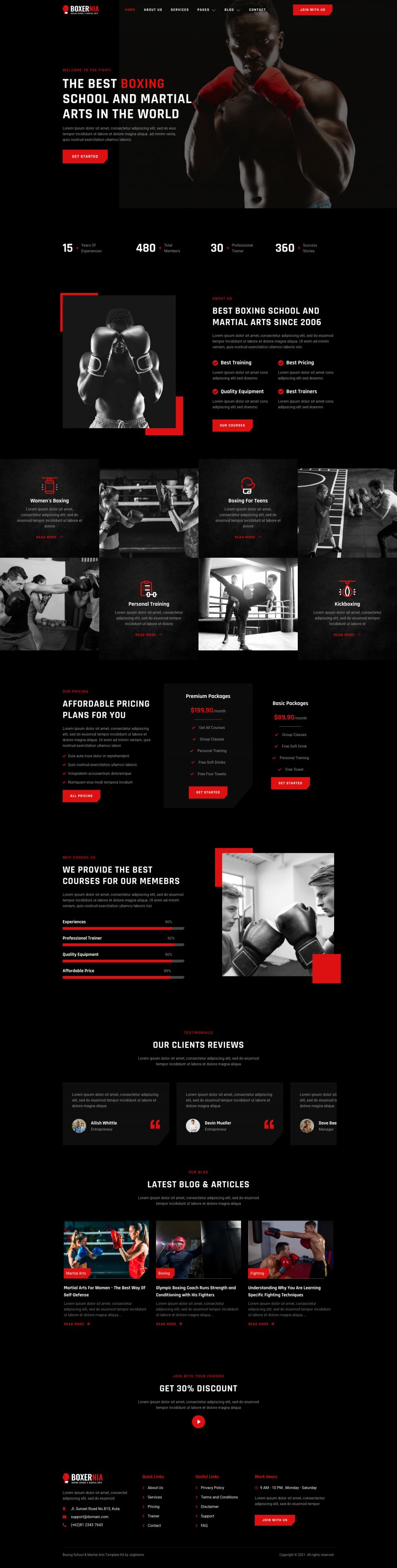 WordPress template ThemeForest Boxernia