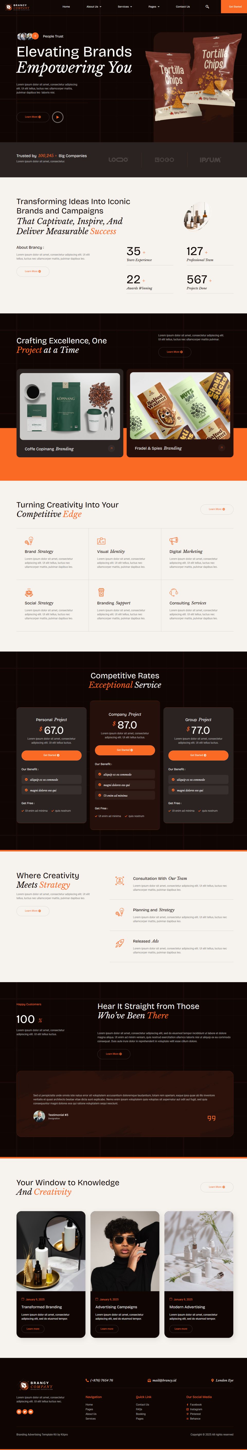 WordPress template ThemeForest Brancy