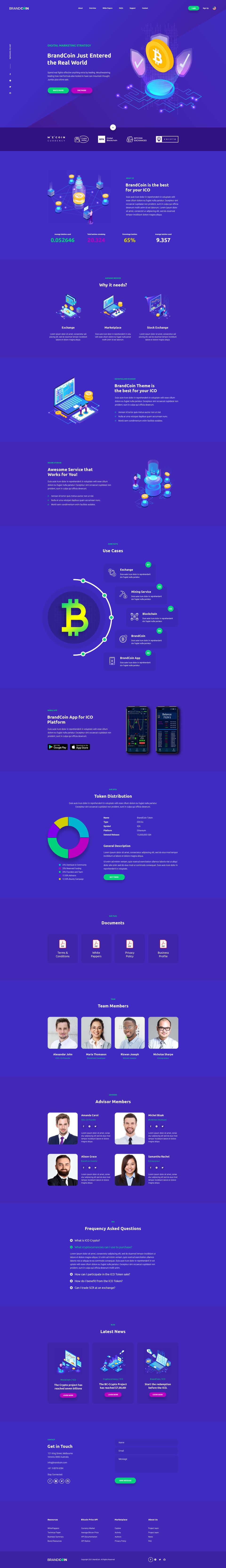 WordPress template ThemeForest BrandCoin