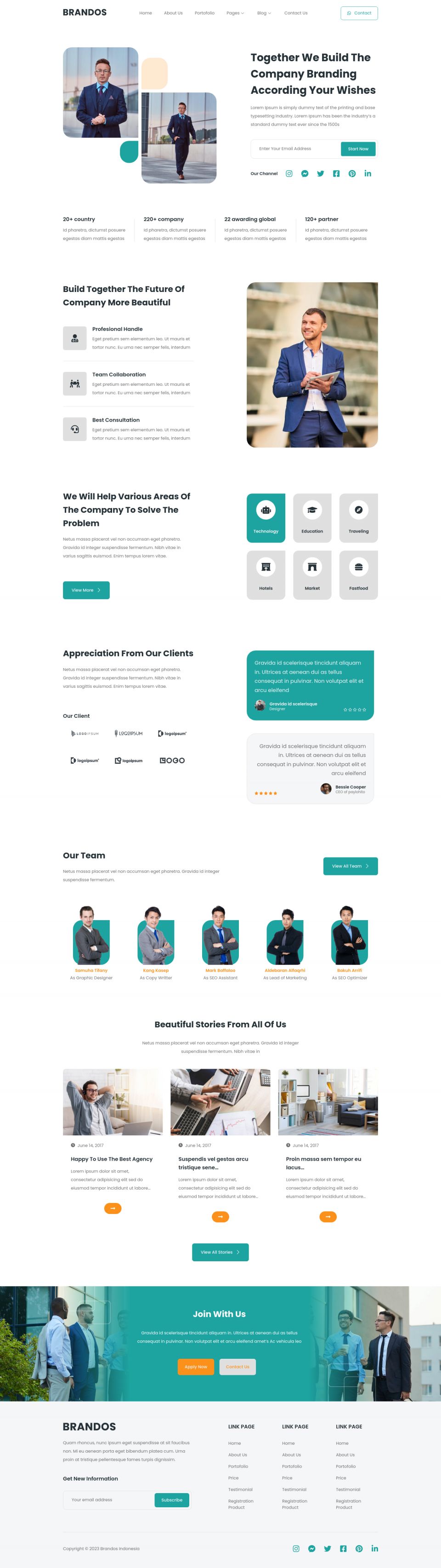 Template ThemeForest Brandos WordPress template ThemeForest Brandos