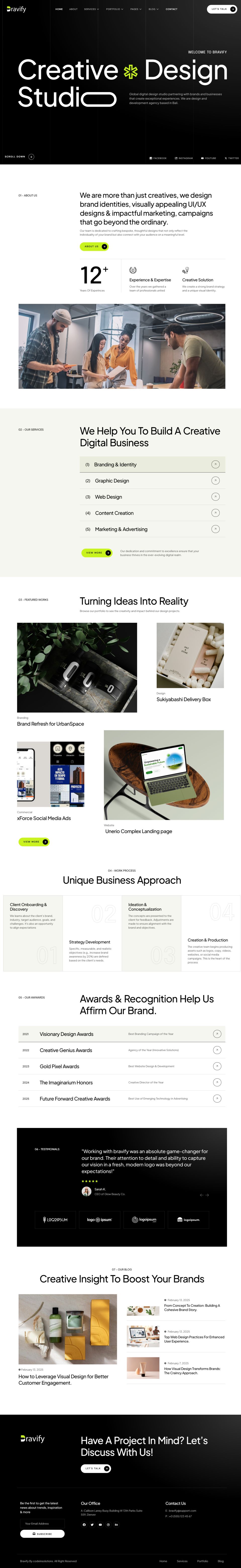 WordPress template ThemeForest Bravify