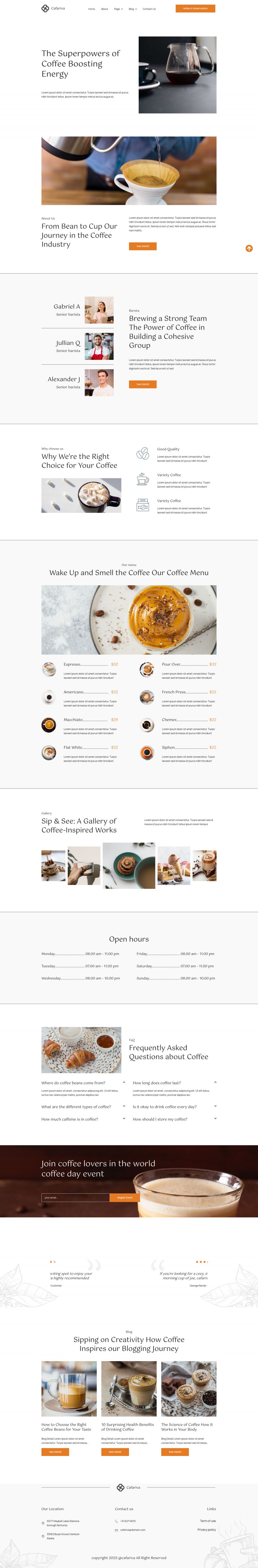 Template ThemeForest Cafariva WordPress template ThemeForest Cafariva