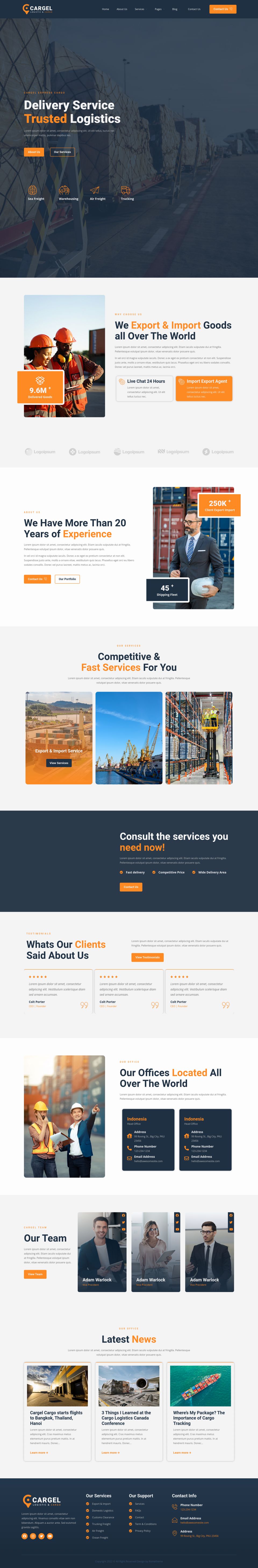 WordPress template ThemeForest Cargel