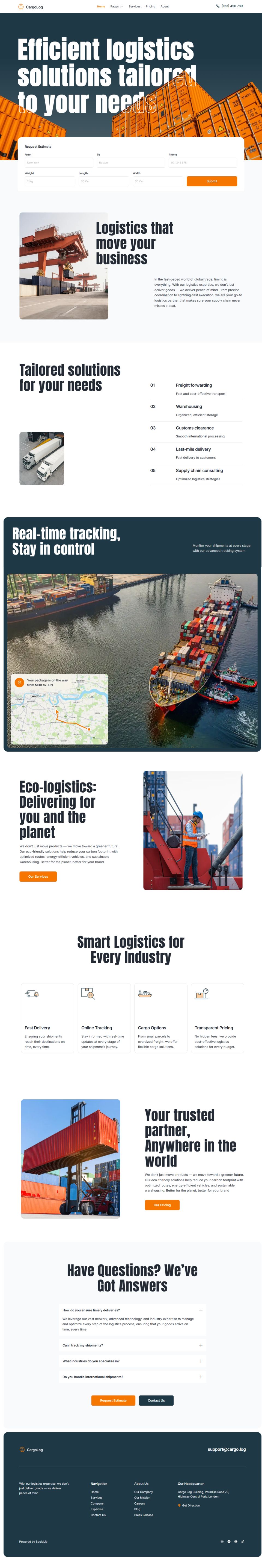 WordPress template ThemeForest CargoLog