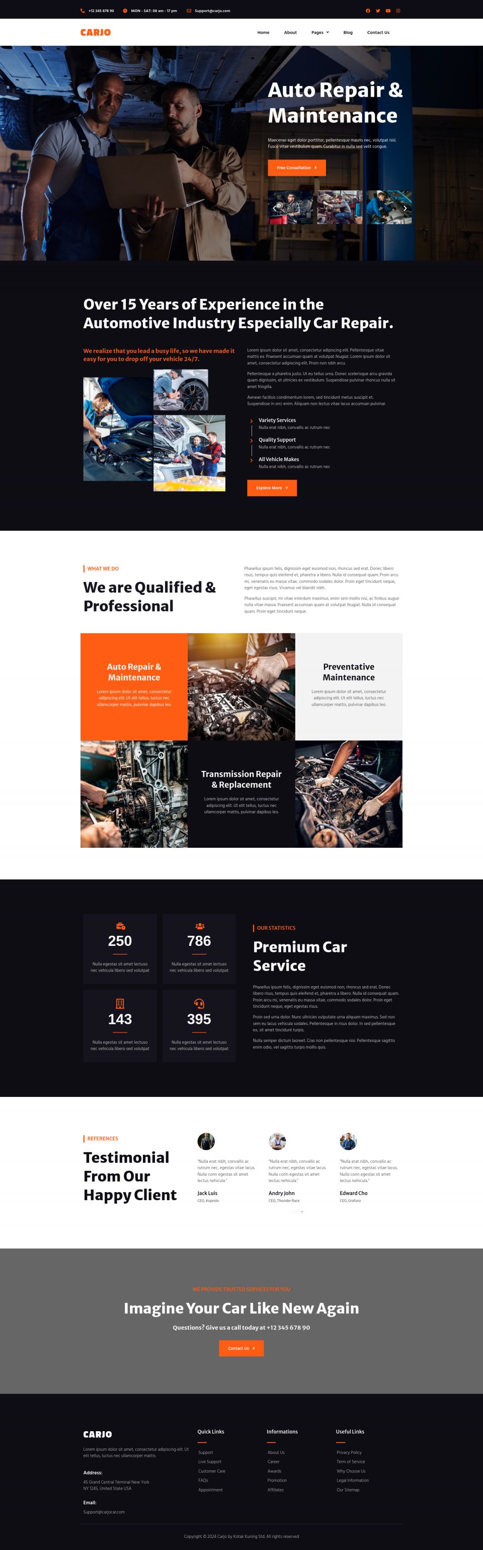 WordPress template ThemeForest Carjo