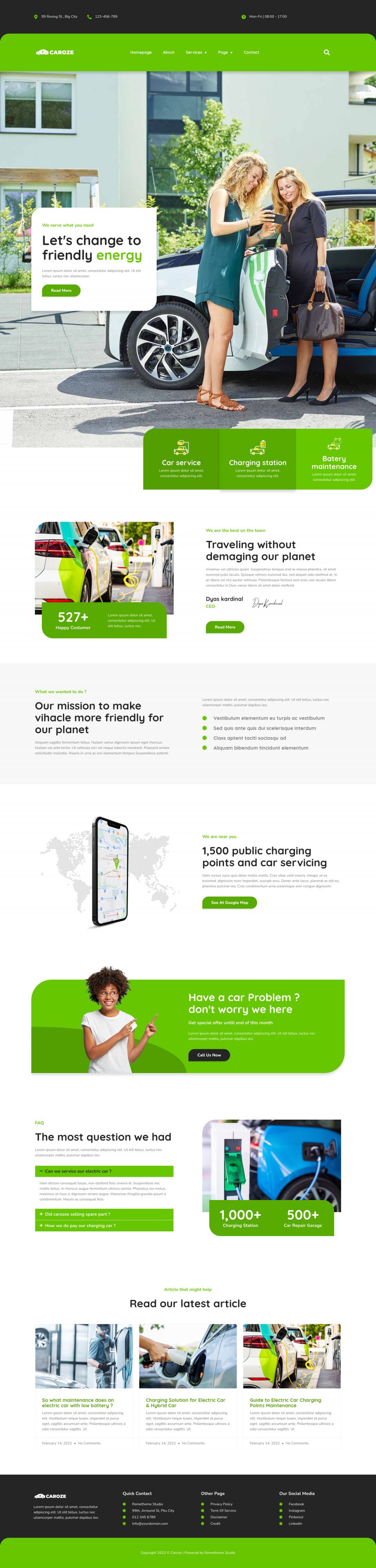 WordPress template ThemeForest Caroze