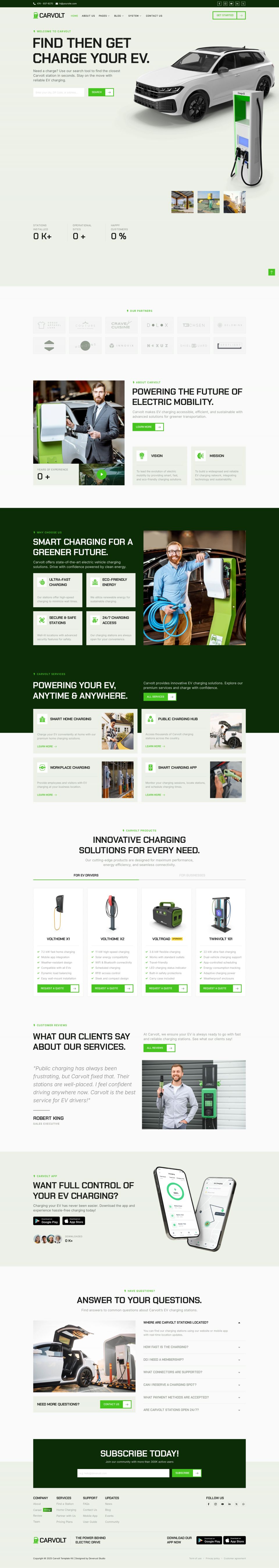 WordPress template ThemeForest Carvolt