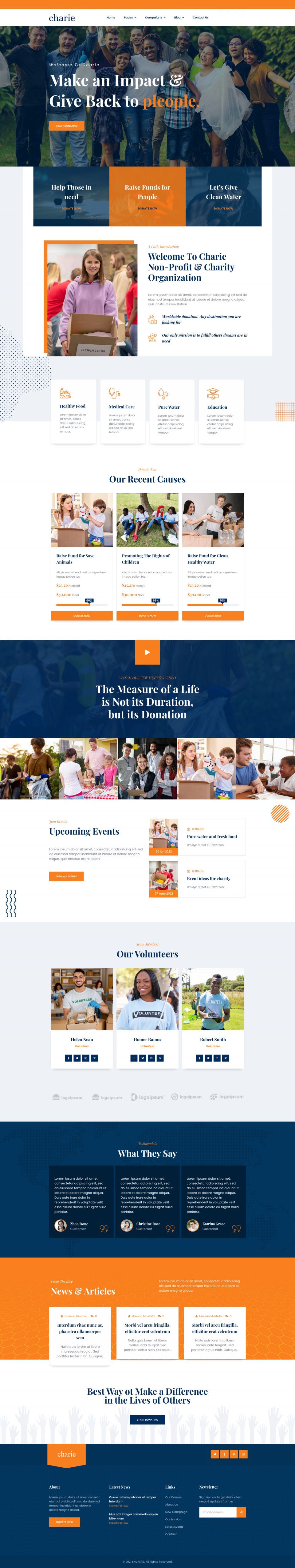 WordPress template ThemeForest Charie