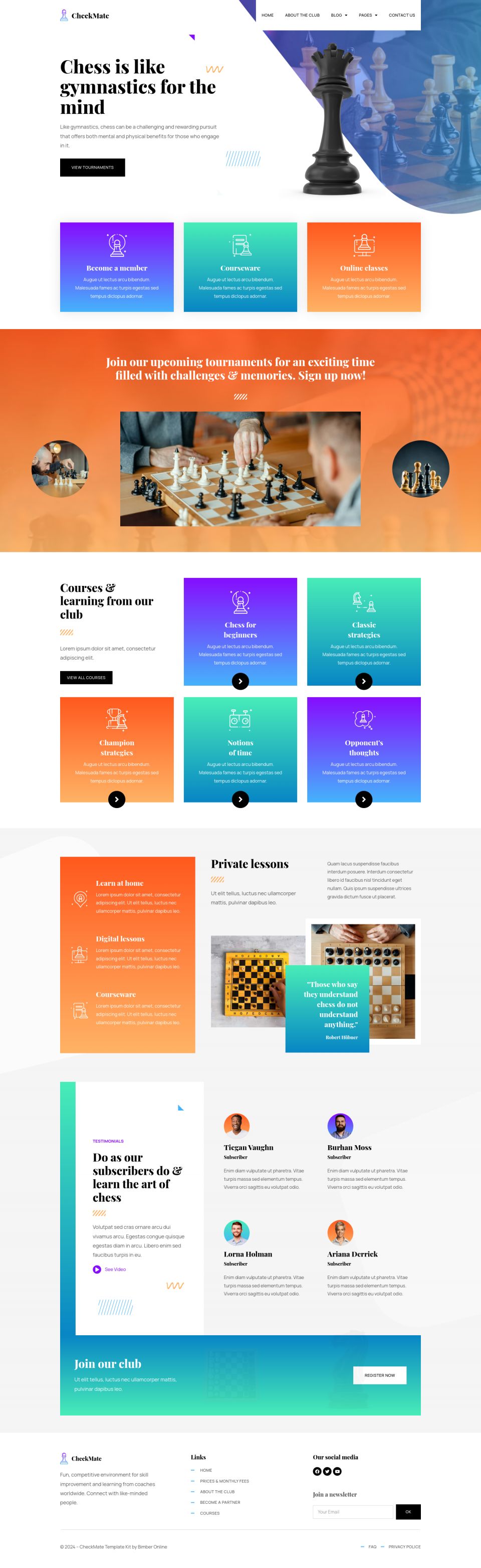WordPress template ThemeForest CheckMate
