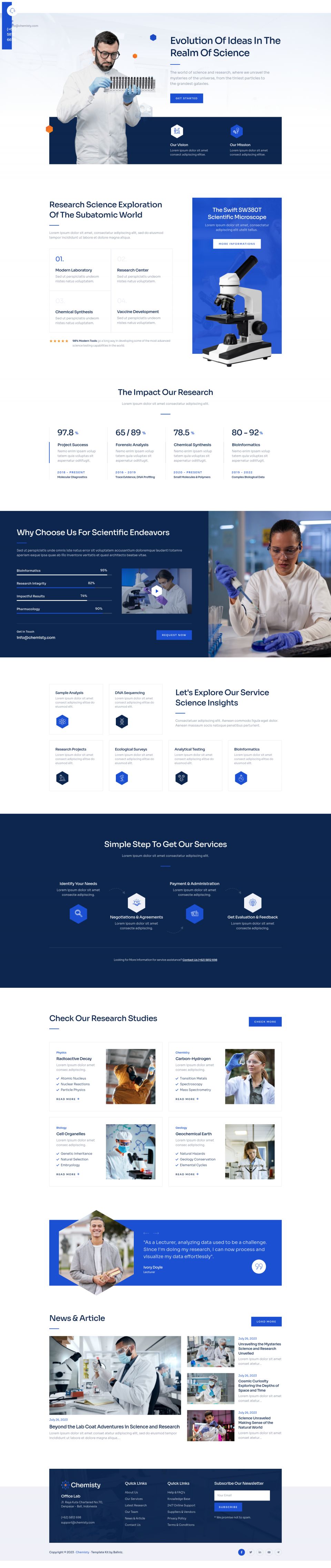 WordPress template ThemeForest Chemisty