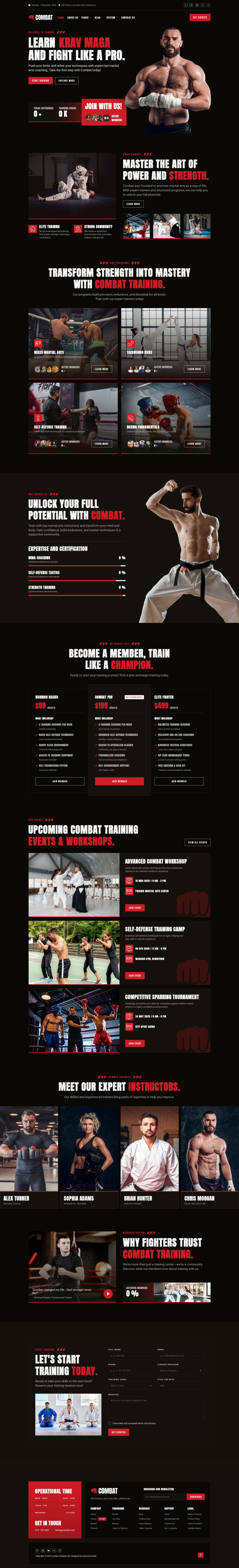 WordPress template ThemeForest Combat