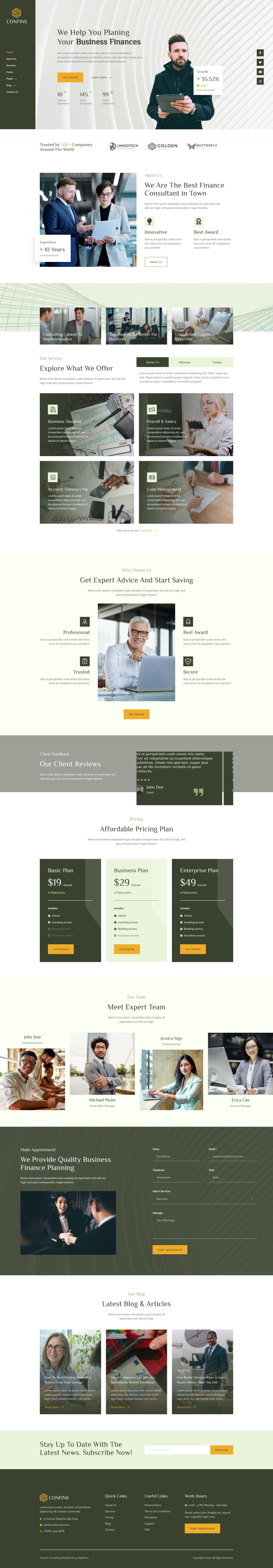 WordPress template ThemeForest Confins