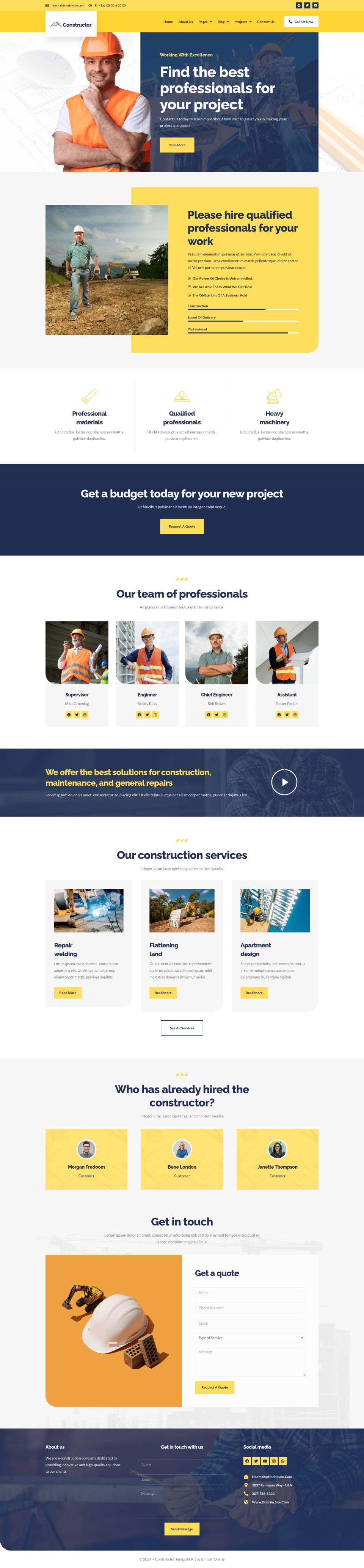 WordPress template ThemeForest Constructor
