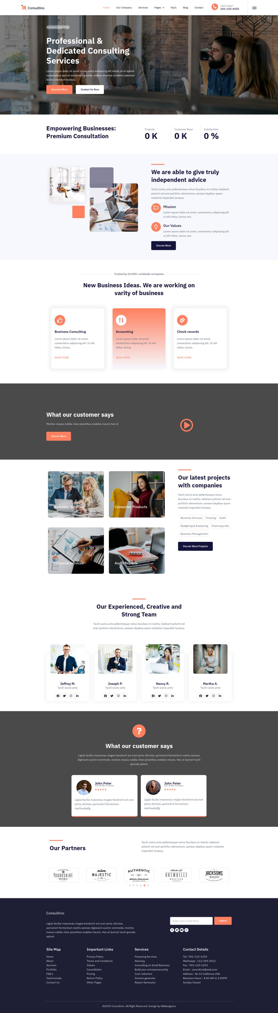 WordPress template ThemeForest Consultino