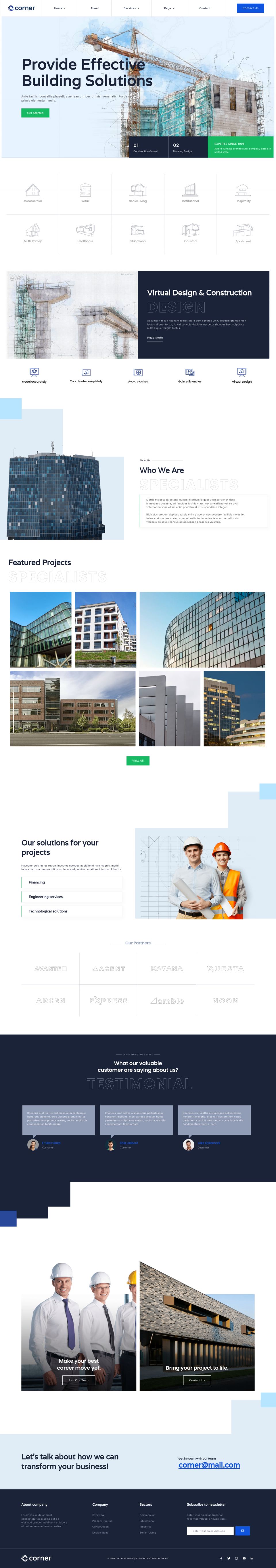 WordPress template ThemeForest Corner