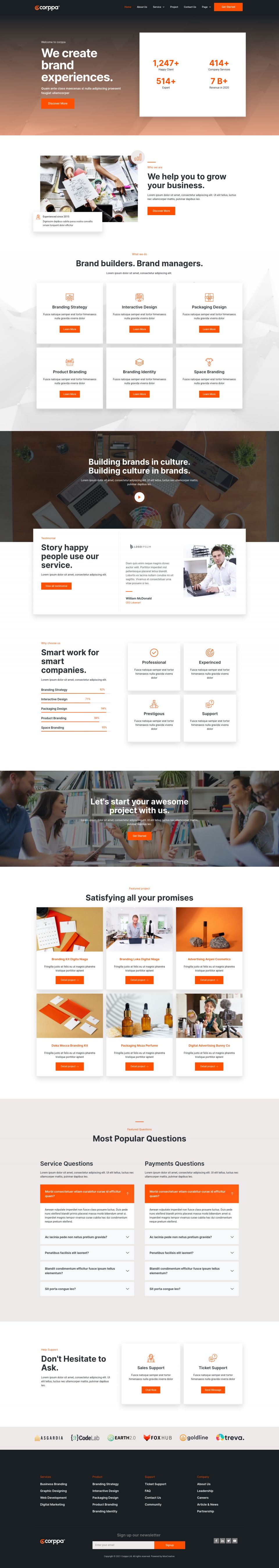 WordPress template ThemeForest Corppa
