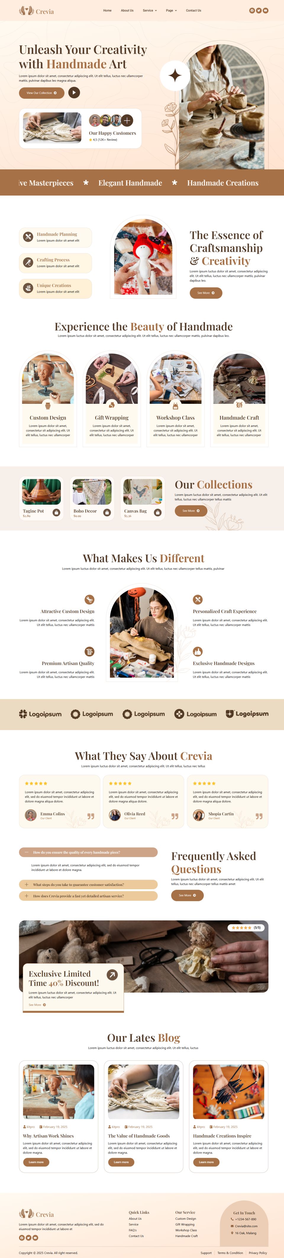 WordPress template ThemeForest Crevia