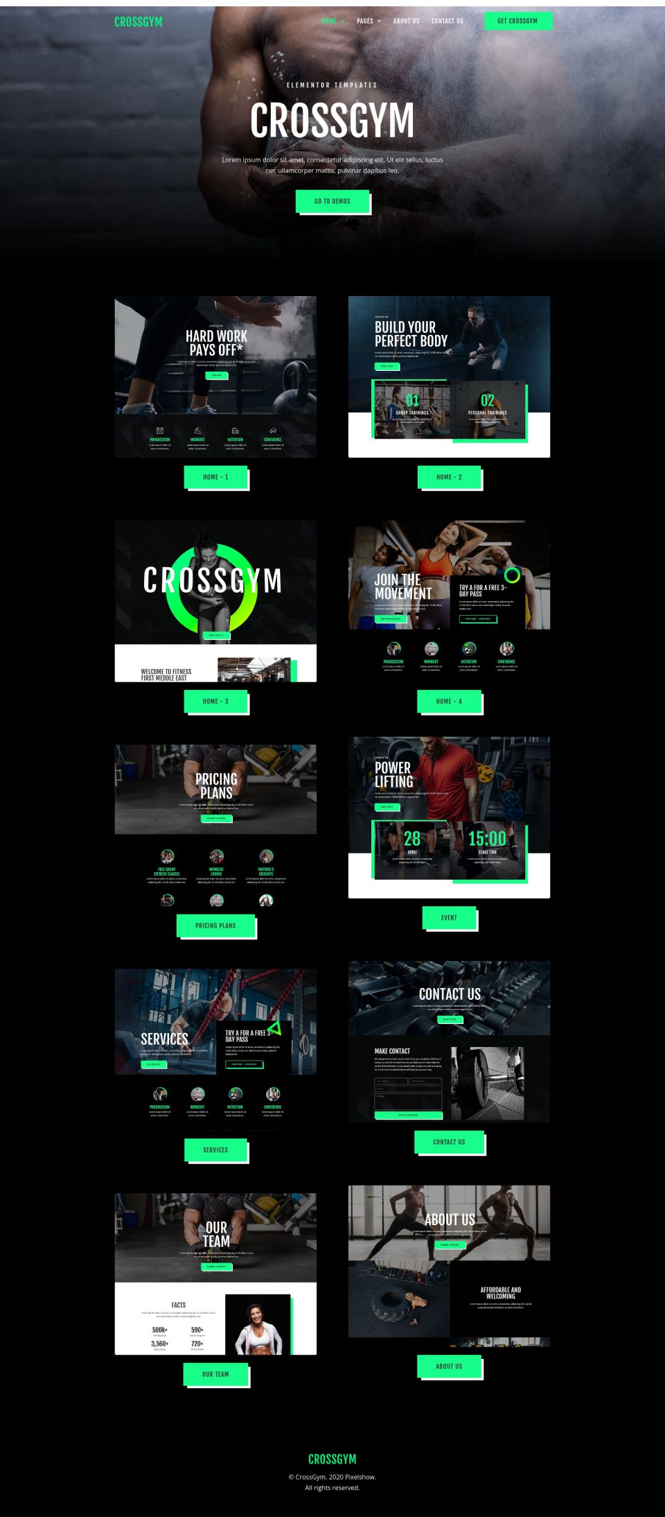 WordPress template ThemeForest CrossGym