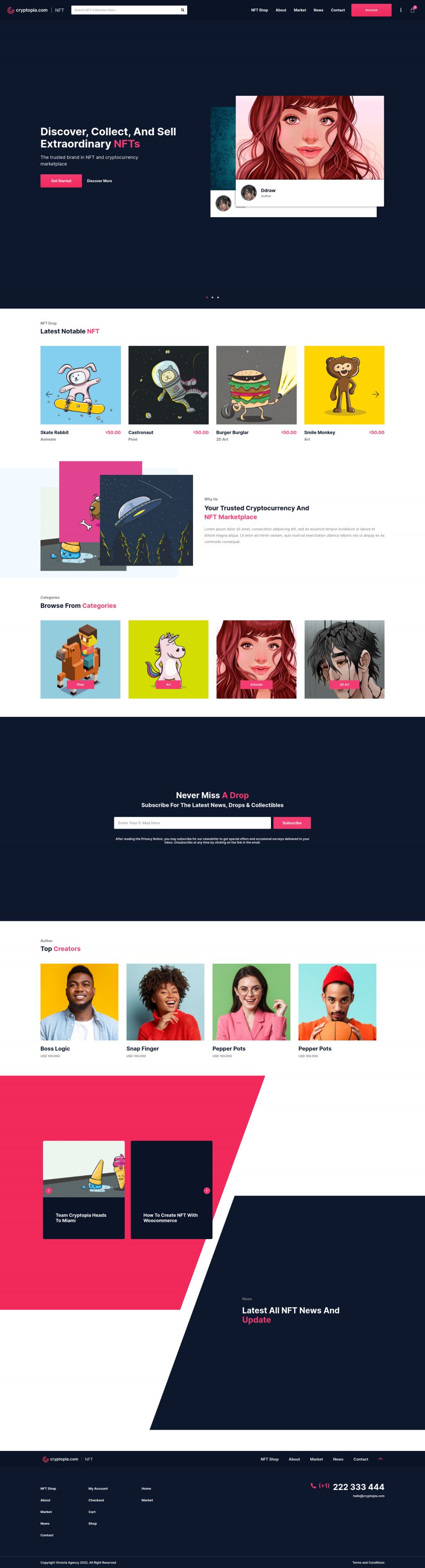 WordPress template ThemeForest Cryptopia