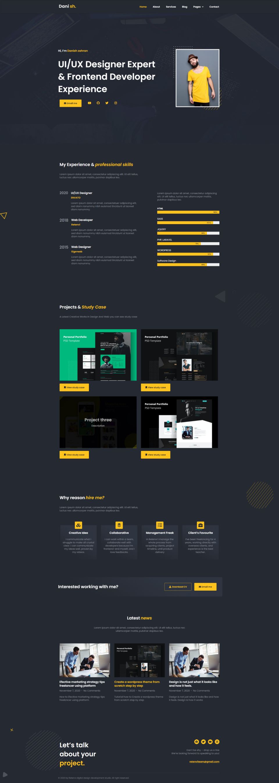 WordPress template ThemeForest Danish