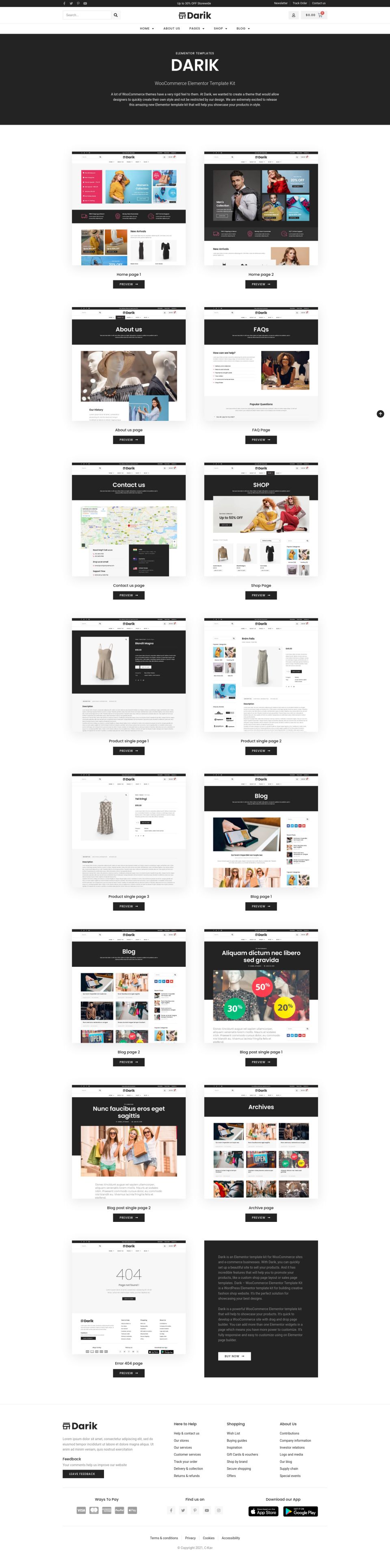 WordPress template ThemeForest Darik