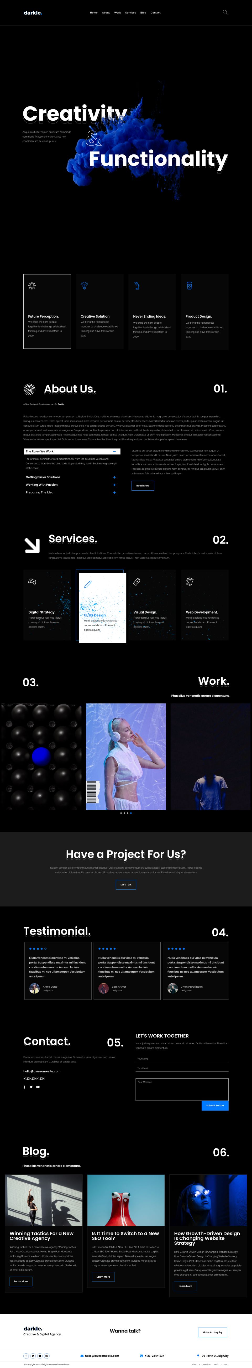 WordPress template ThemeForest Darkle