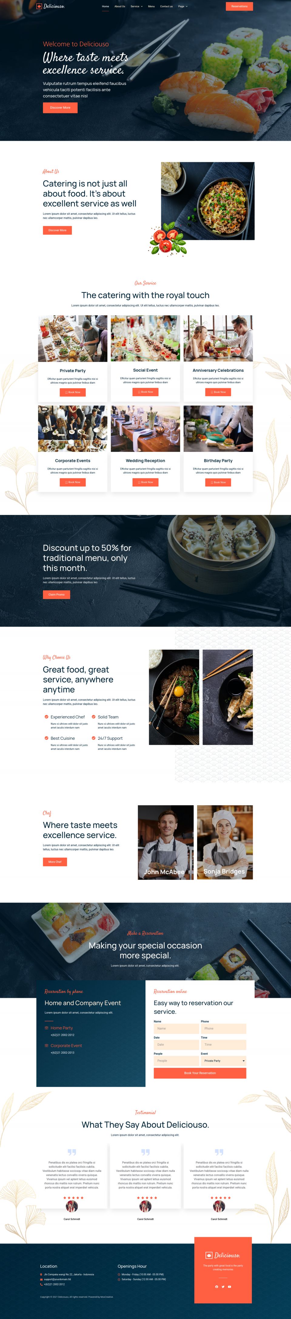 WordPress template ThemeForest Deliciouso