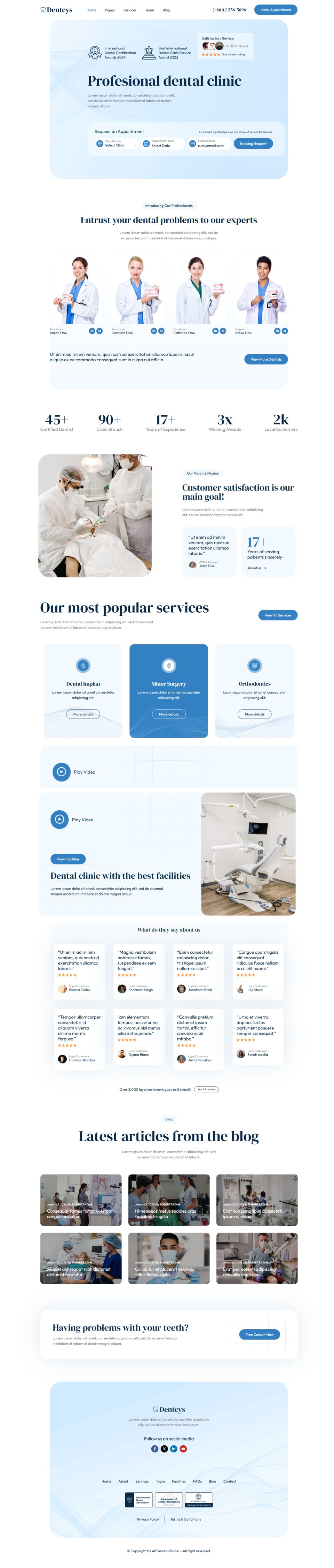 WordPress template ThemeForest Dentcys
