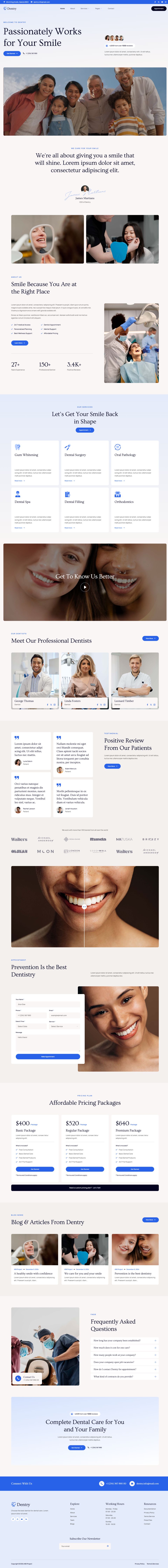 WordPress template ThemeForest Dentry