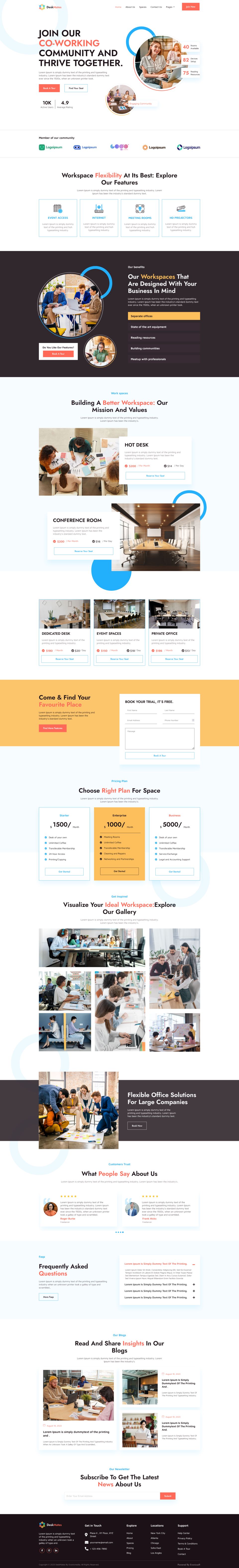 WordPress template ThemeForest Deskmates