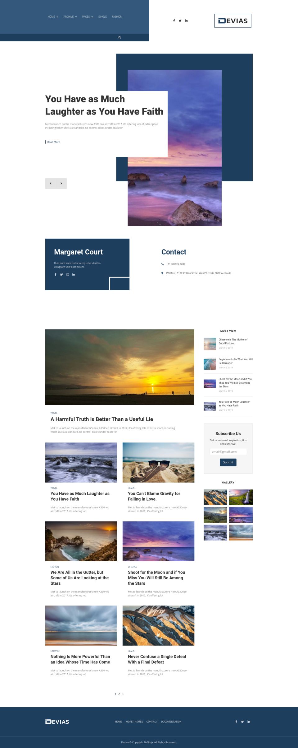 WordPress template ThemeForest Devias