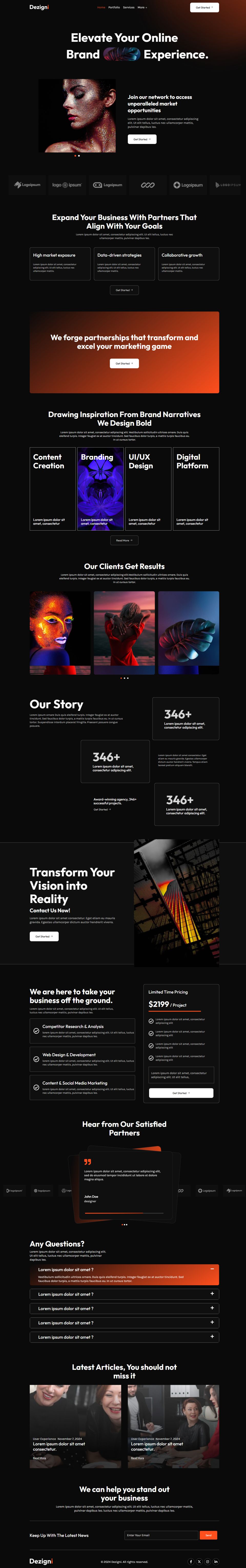 WordPress template ThemeForest Dezigni