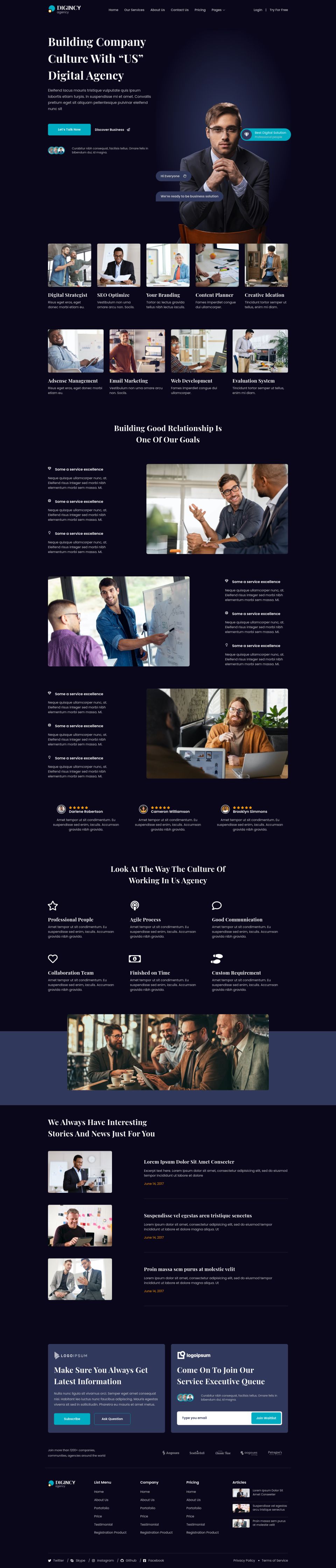 WordPress template ThemeForest Digincy