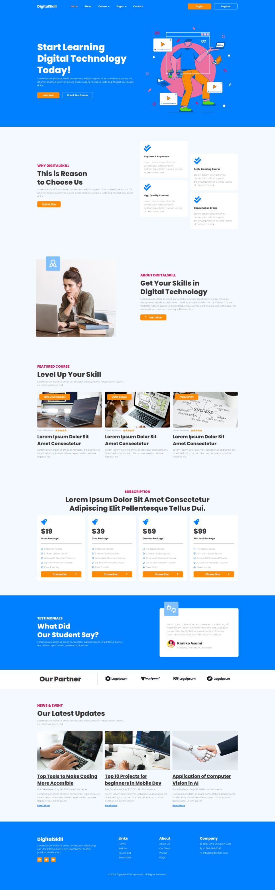 WordPress template ThemeForest DigitalSkill