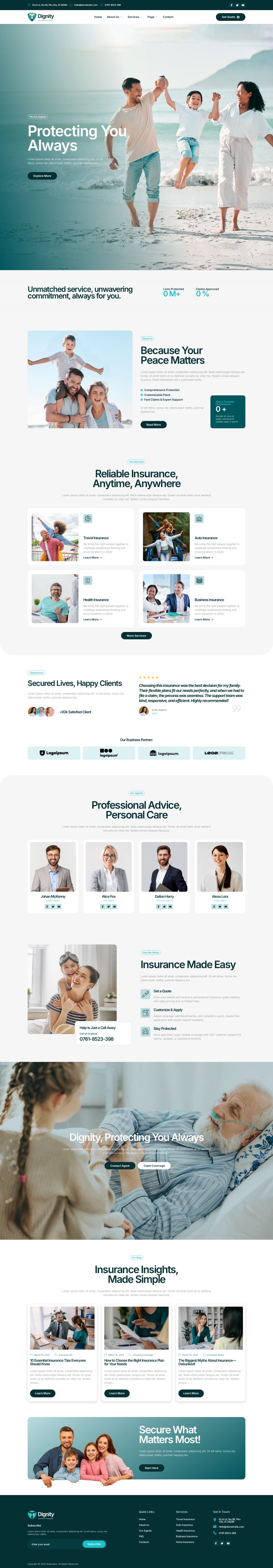WordPress template ThemeForest Dignity