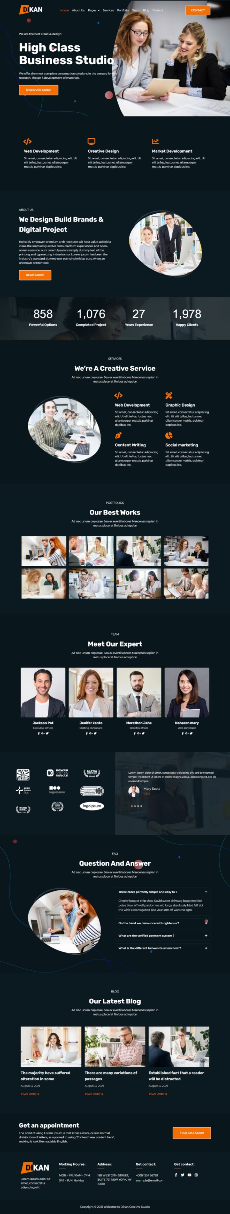 Template ThemeForest Dikan WordPress template ThemeForest Dikan