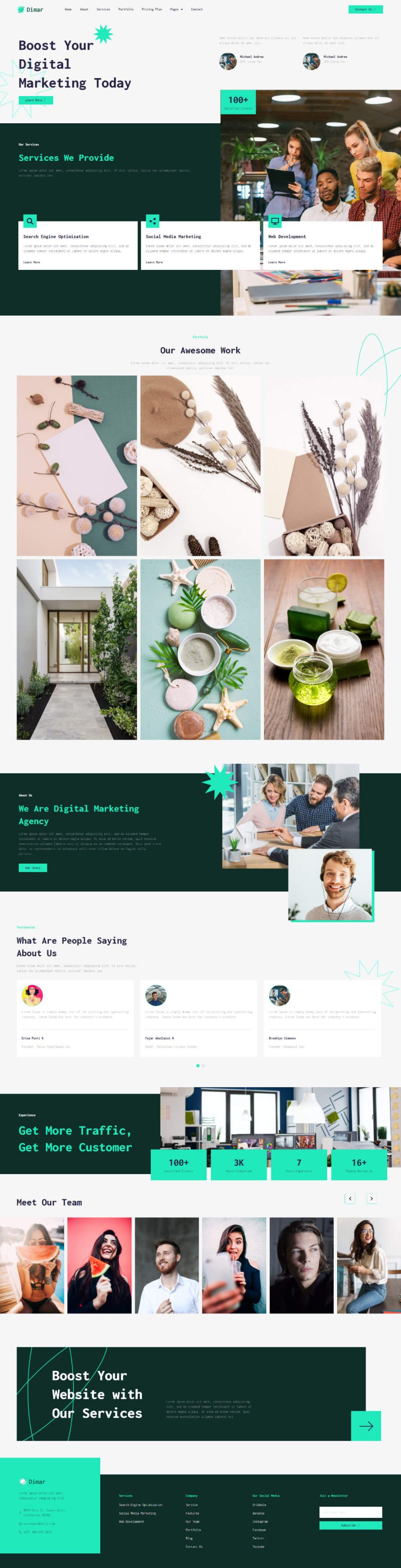 WordPress template ThemeForest Dimar